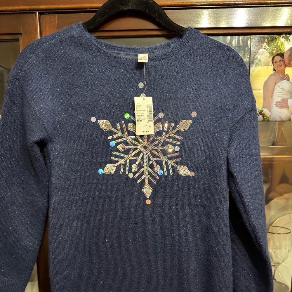 The Children's Place Navy Blue Snowflake Dress